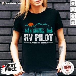 Good Enjoying The Journey Rv Pilot Camp Couple Camping Gift V Neck- Design By Daintytee.com