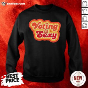Good Zach Braff Voting Is Sexy Red Sweatshirt- Design By Daintytee.com