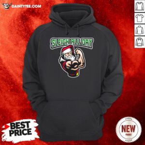 Hot Christmas 2020 Slay All Day Buffed Santa Gift Hoodie- Design By Daintytee.com
