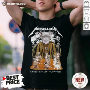 Hot Metallic Pit Bull Terrier Master Of Puppies Shirt- Design By Daintytee.com