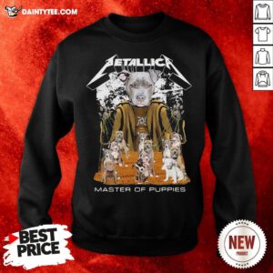 Hot Metallic Pit Bull Terrier Master Of Puppies Sweatshirt- Design By Daintytee.com