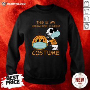 Nice Snoopy Face Mask Joe Cool This Is My Quarantine O Ween Costume Sweatshirt- Design By Daintytee.com
