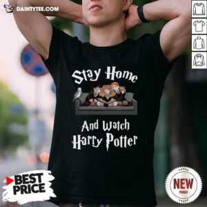 Nice Stay Home And Watch Harry Potter Face Mask Shirt- Design By Daintytee.com