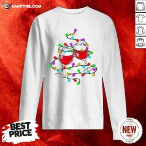Nice Wines Merry Christmas Light Sweatshirt- Design By Daintytee.com