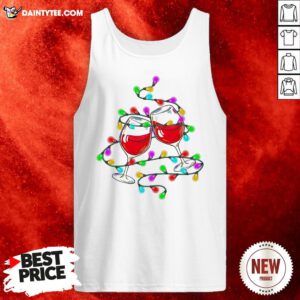 Nice Wines Merry Christmas Light Tank Top- Design By Daintytee.com