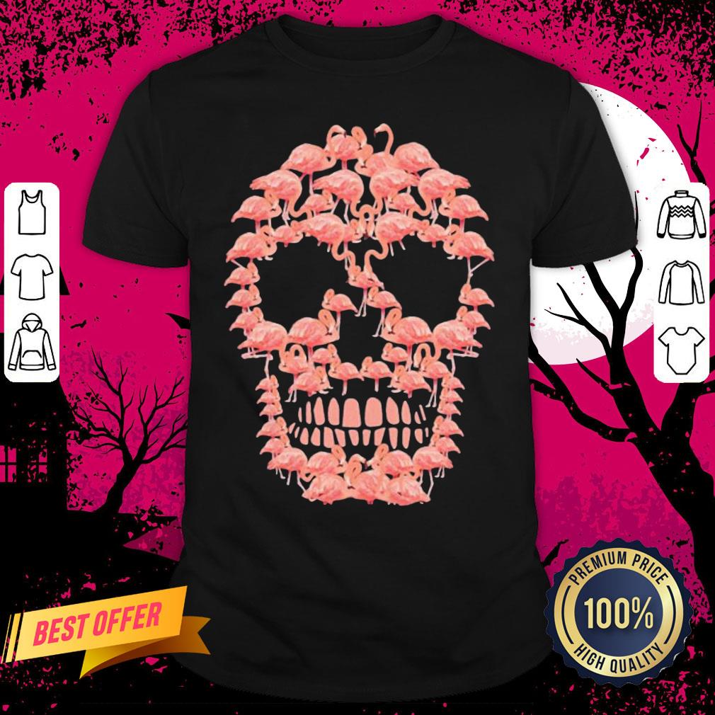 Official Flamingos Sugar Skull Haloween Shirt- Design By Daintytee.com