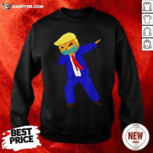 Original Dabbing Trumpkin Mask Sweatshirt- Design By Daintytee.com