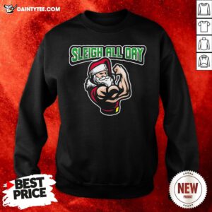 Original Santa Sleigh All Day Christmas Sweatshirt- Design By Daintytee.com