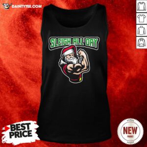 Original Santa Sleigh All Day Christmas Tank Top- Design By Daintytee.com