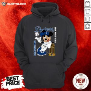 Perfect Los Angeles Dodgers Mickey Mouse Champions 2020 World Series Hoodie- Design By Daintytee.com