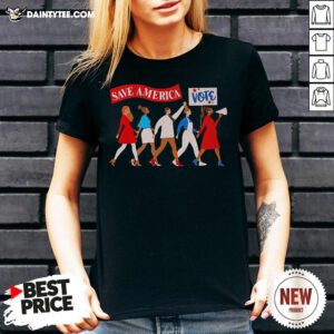 Perfect Save America Vote V Neck- Design By Daintytee.com
