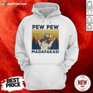 Pitbull Banana Pew Pew Madafakas Vintage Retro Hoodie