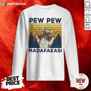 Pitbull Banana Pew Pew Madafakas Vintage Retro Sweatshirt