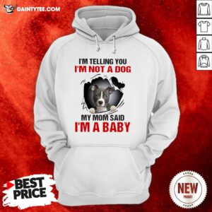 Pitbull Dog I’m Telling You I’m Not A Dog My Mom Said I’m A Baby Hoodie