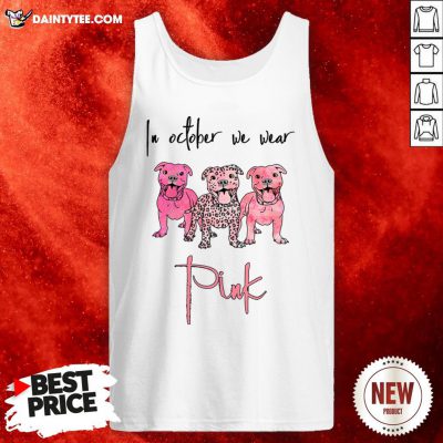 Pitbull In October We Wear Pink Tank Top