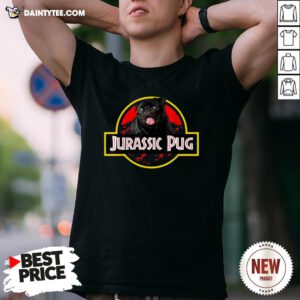 Premium Jurassic Pug Shirt- Design By Daintytee.com