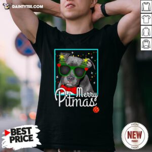 Premium Pitbull Merry Pitmas Shirt- Design By Daintytee.com