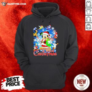 Pretty Mickey Disney We Are Never Too Old For Christmas Hoodie- Design By Daintytee.com