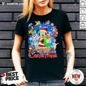 Pretty Mickey Disney We Are Never Too Old For Christmas V Neck- Design By Daintytee.com