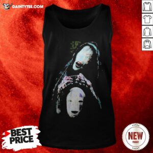 Scary No-Face Sharacter Halloween Tank Top