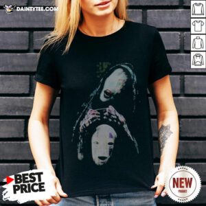 Scary No-Face Sharacter Halloween V Neck