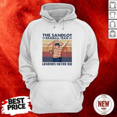 The Sandlot Baseball Team Legends Never Die Vintage Retro Hoodie