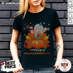 Top Dopey Happy Hallothanksmas V Neck