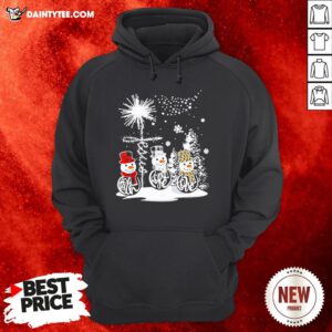Top Merry Christmas Faith Hope Love Snowman Leopard Hoodie- Design By Daintytee.com
