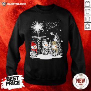 Top Merry Christmas Faith Hope Love Snowman Leopard Sweatshirt- Design By Daintytee.com