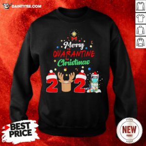 Top Merry Quarantine Christmas 2020 Husky Sweatshirt- Design By Daintytee.com