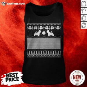 Top Westie Green Christmas Tank Top