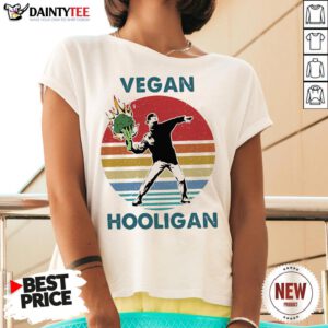 Vegan Hooligan Vintage Retro V Neck