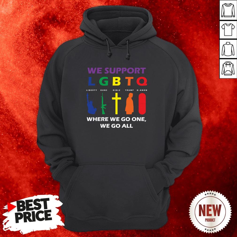 We Support LGBTQ Where We Go One We Go All Hoodie