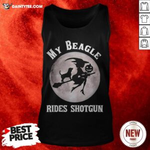 Witch My Beagle Rides Shotgun Halloween Tank Top