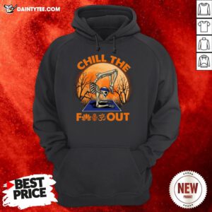 Yoga Skeleton Chill The Fuck Out Halloween Hoodie