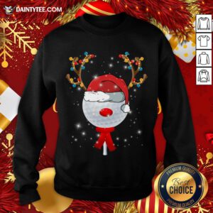 Awesome Christmas Golf Ball Sweatshirt- Design By Daintytee.com