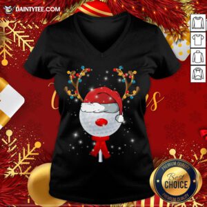 Awesome Christmas Golf Ball V Neck- Design By Daintytee.com