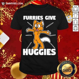Awesome Furries Gives Huggies Hugging Furry Fandom Shirt- Design By Daintytee.com