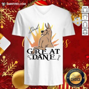 Awesome Great Dane Dad V Neck- Design By Daintytee.com