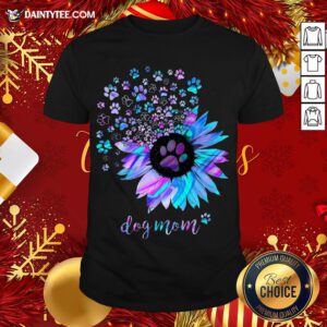 Awesome Sunflower Paw Dog Mom Shirt- Design By Daintytee.com