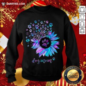 Awesome Sunflower Paw Dog Mom Sweatshirt- Design By Daintytee.comAwesome Sunflower Paw Dog Mom Sweatshirt