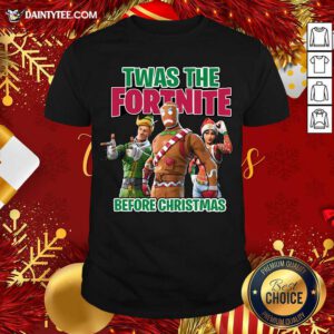 Twas The Fortnite Before Christmas Shirt- Design By Daintytee.com