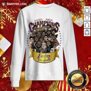 Funny 2020 Nba Champions Los Angeles Lakers 17 Champs Cartoon Sweatshirt- Design By Daintytee.com