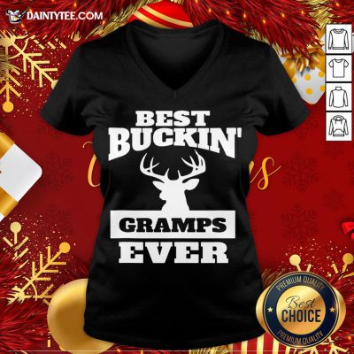 Funny Best Buckin Gramps Ever V Neck- Design By Daintytee.com