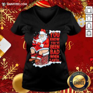 Have Bad When Santa Relax Christmas V Neck- Design By Daintytee.com