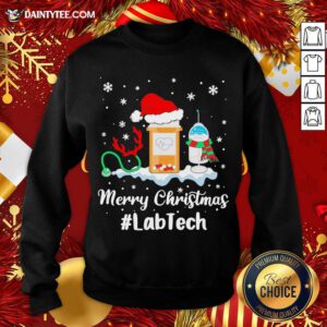 Nurse Santa Vaccine Merry Christmas #Lab Tech Sweatshirt- Design By Daintytee.com