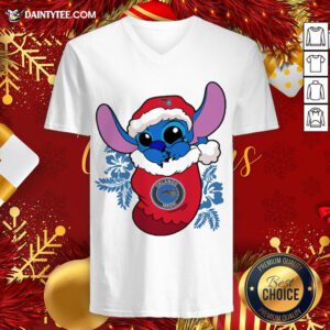 Funny Orlando Magic Christmas Stitch In The Sock Funny Disney NBA V Neck- Design By Daintytee.com