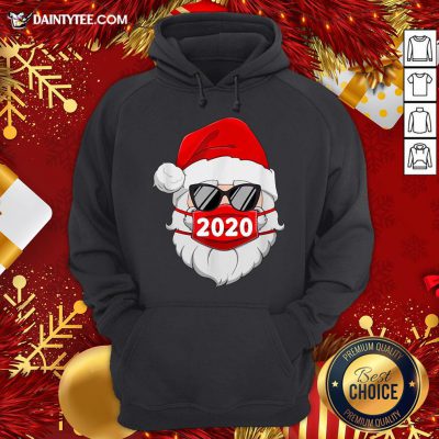 Funny Santa With Face Mask 2020 Christmas Hoodie- Design By Daintytee.com