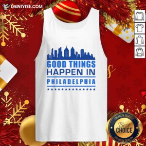 Funny Things Happen In Philadelphia Skyscrapers Skyline Philly Fans Tank Top- Design By Daintytee.com