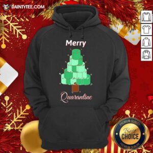 Toilet Paper Christmas Tree Merry Quarantine Hoodie- Design By Daintytee.com